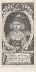 Księżniczka Magdalena Sibylle z Saksonii 1617-1668, księżna Sachsen-Altenburg, ok. 1930 r. 1647-1648.