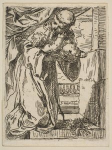 Św. Antoni Padewski trzymający Dzieciątko Jezus, ok. 1635-1636. autorstwa Simone Cantarini