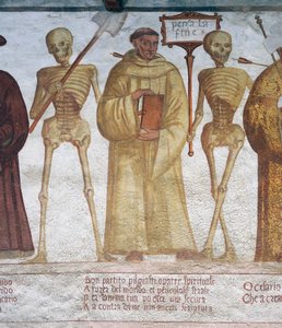 Śmierć z mnichem i cesarzem, fragment z Tańca śmierci