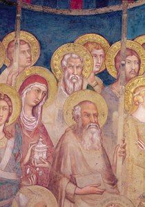 Maesta, fragment świętych, fresk z 1315 r autorstwa Simone Martini
