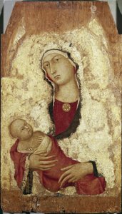 Dziewica z Dzieciątkiem (tempera na drewnie) autorstwa Simone Martini