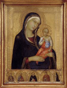 Dziewica z Dzieciątkiem, c. 1324-1325 autorstwa Simone Martini di