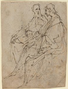 Dwie siedzące postacie męskie autorstwa Sir Anthony van Dyck