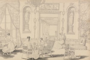 Album 30 widoków w Tyrolu i we Włoszech: Circular Boudoir w Casino Pecori 10 października 1841