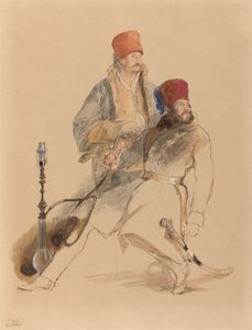 Kapitan Leigh i jego Dragoman autorstwa Sir David Wilkie