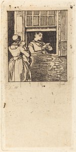 Kobieta w oknie, czytająca list autorstwa Sir David Wilkie