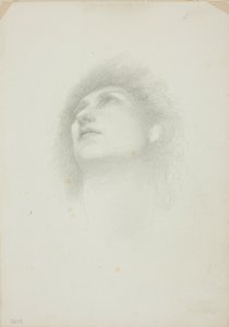 Głowa kobiety z odwróconą twarzą autorstwa Sir Edward Burne Jones