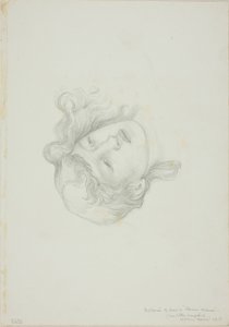 Odbicie głowy, studium dla Lustra Wenus autorstwa Sir Edward Burne Jones