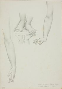 Studium dla Lustra Wenus: Ramiona i Stopy Wenus autorstwa Sir Edward Burne Jones