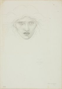 Studium dla Rondanini Medusa autorstwa Sir Edward Burne Jones