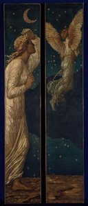 Kupidyn i Psyche - Pałacowe Zielone Malowidła - Kupidyn odlatujący z Psyche, 1881. autorstwa Sir Edward Coley Burne Jones
