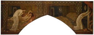 Kupidyn i Psyche - Pałacowe Zielone Murale - Psyche trzymające Lampę patrzy na Twarz..., 1881.