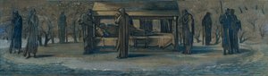 „Król Artur w Avalonie”, Studium, 1890. autorstwa Sir Edward Coley Burne Jones
