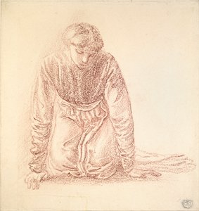 Klęcząca postać kobiety, koniec XIX w. autorstwa Sir Edward Coley Burne Jones