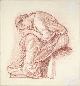 Siedząca postać kobiety, koniec XIX wieku autorstwa Sir Edward Coley Burne Jones
