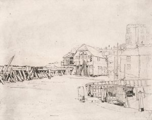 Tratwa „Lusitania” na molo Broadstairs autorstwa Sir Frank Short
