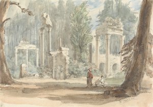 Ruiny z Leptis Magna, gdy pojawiły się w Royal Park w Virginia Water