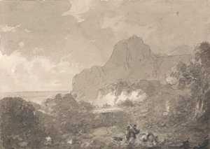 Widok na wybrzeże Włoch autorstwa Sir George Howland Beaumont seventh Baronet