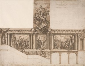Projektowanie ścian sufitowych i klatek schodowych autorstwa Sir James Thornhill