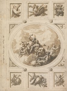 Projekt sufitu w Addiscombe: Bachus i Ariadna