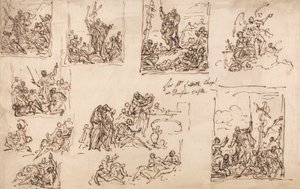 Mojżesz i Miedziany Wąż - Projekt kaplicy w zamku Dunster autorstwa Sir James Thornhill