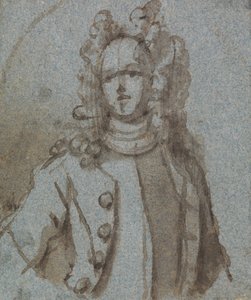 Portret mężczyzny w peruce z pełnym dołem