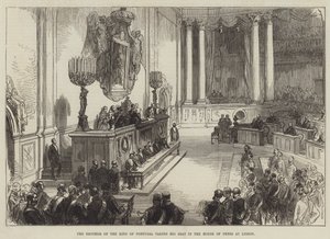 Brat króla Portugalii zasiadający w Izbie Parów w Lizbonie autorstwa Sir John Charles Robinson