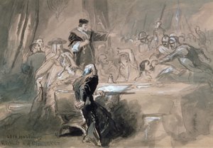 „Aresztowanie Lorda Hastingsa”, c1856-1859 autorstwa Sir John Gilbert