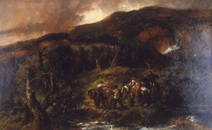 „Krajobraz z polowaniem”, 1893 autorstwa Sir John Gilbert