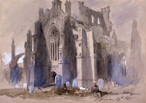 „Opactwo Melrose”, 1845 autorstwa Sir John Gilbert
