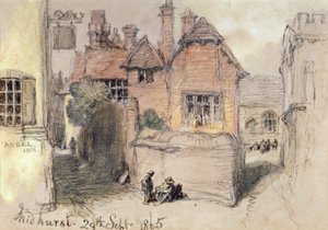 „Zajazd Anioła, Midhurst”, 1865 r. autorstwa Sir John Gilbert