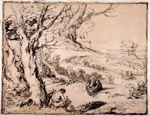 „Timon i Apemantus”, 1883 autorstwa Sir John Gilbert