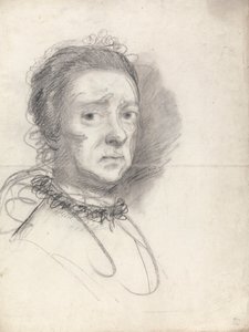 Głowa starszej pani; studia z Dysputy Rafaela autorstwa Sir Joshua Reynolds