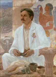 Sir Arthur Evans wśród ruin pałacu w Knossos, 1907