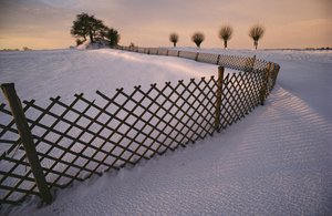 Grobowiec wikingów w śniegu w pobliżu Elverhoej w Danii, 2022 r. (zdjęcie ilustracyjne) autorstwa Sisse Brimberg
