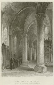 Katedra w Chartres, tył chóru z północnej nawy Do autorstwa Solomon Alexander Hart