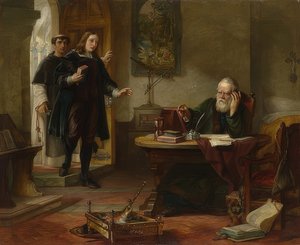 John Milton odwiedza Galileo Galilei. 1847