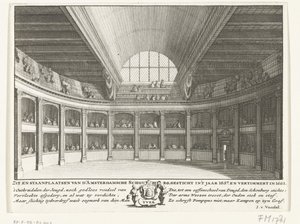 Teatr Jacoba van Campena widziany ze sceny, 1658 autorstwa Solomon Savery