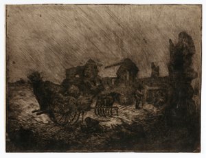 Wózek i ruiny autorstwa Solon H. Borglum