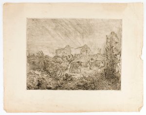 Wózek i ruiny autorstwa Solon H. Borglum