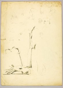 Pnie drzew i owce autorstwa Solon H. Borglum