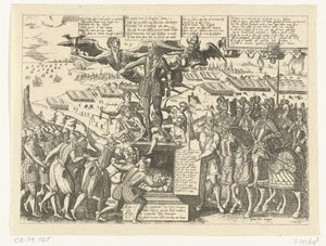 Reprodukcja karykatury na posągu Alvy, 1571 autorstwa Sons, and Stewart, G. Waterston