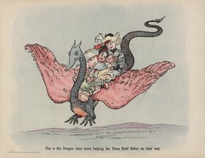 Ilustracja do "Further Doings of the Three Bold Babes" (kolorowa litografia)