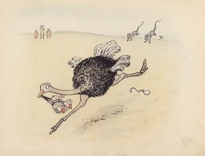 Ilustracja do Little Twin Dragons autorstwa S. Rosamond Praeger (kolorowa litografia)