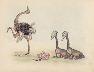 Ilustracja do Little Twin Dragons autorstwa S. Rosamond Praeger (kolorowa litografia) autorstwa Sophia Rosamond Praeger
