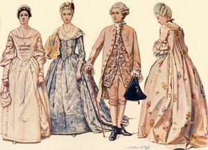 Odzież za panowania Jerzego II 1750-1760, 1903, 1937.