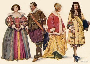 Odzież za panowania Karola I i II oraz Jakuba II, 1640-1686, 1903, 1937.