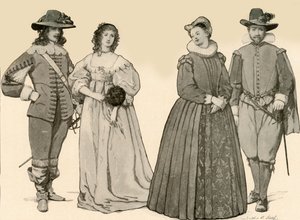 Odzież za panowania Jakuba I-Charlesa I 1607-1640, 1903, 1937.