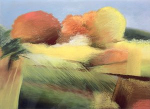 Płonąca jesień, 2001 (pastel na papierze)