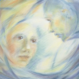 Spotkanie, 2002 (pastel na papierze)